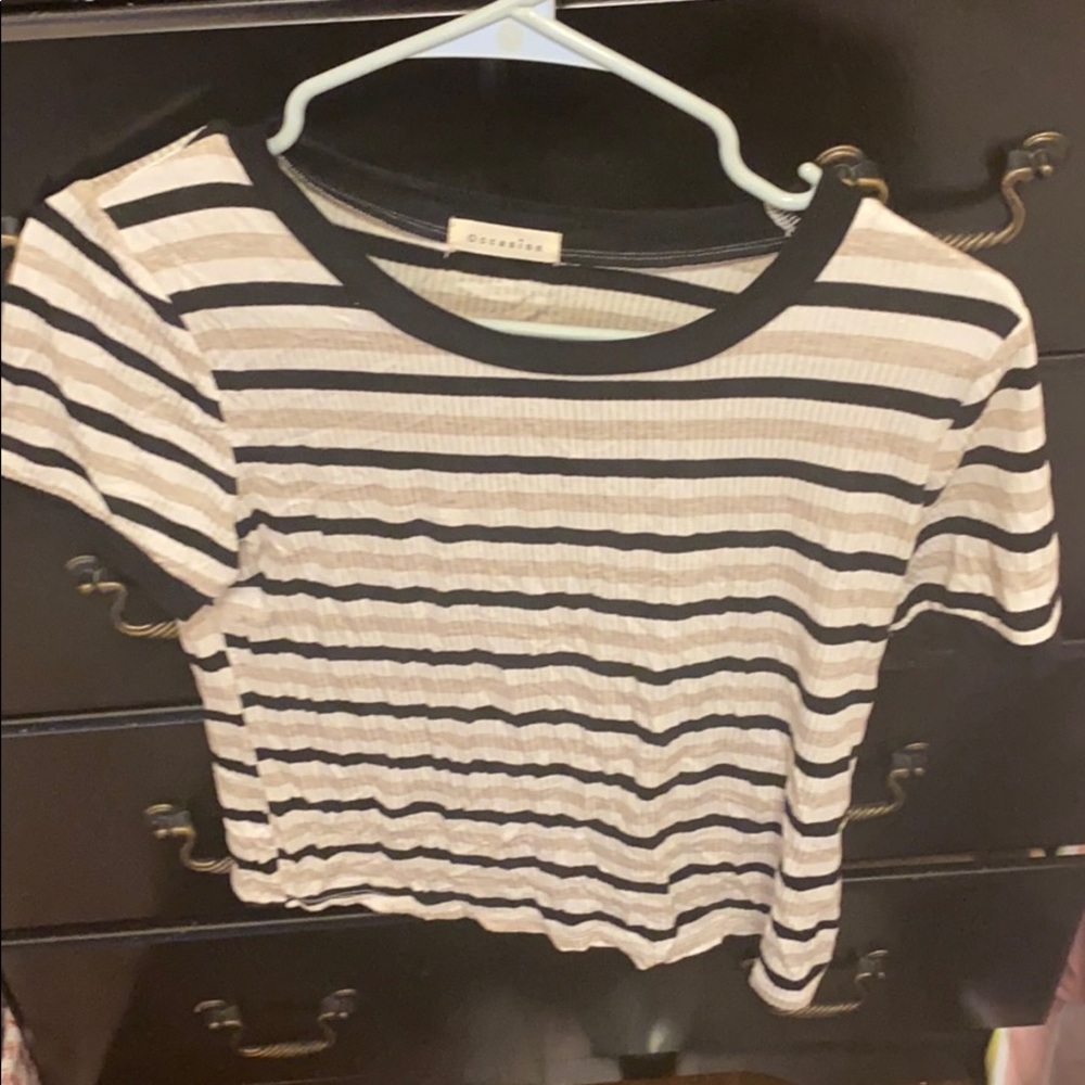 stripped bodycon shirt
